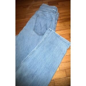 Mother High Waisted Rider Skimp Jeans Dreamer Wash Light Blue Size 33